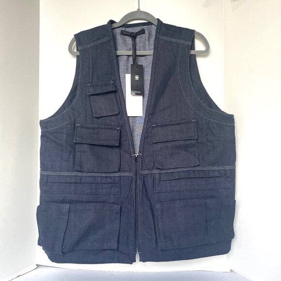 Men's Black Utility Vest - Picture 4 of 8